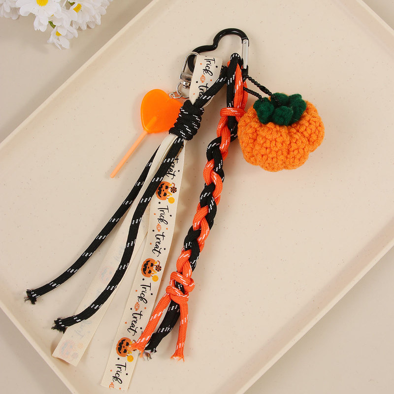 ハロウィンクリエイティブ DIY カボチャ吊りアクセサリー miu ロリポップロープバッグペンダントキーホルダー卸売|undefined