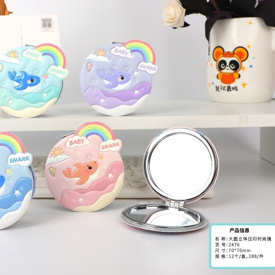 handheld double-sided portable sophisticated folding small mirror