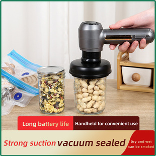 Cross-Border Hot-Selling Handheld Vacuum Sealing Machine with Pressure-Type Suction and Blowing Integrated Vacuum Machine Manufacturer Direct Sales Lock Fresh Mini
