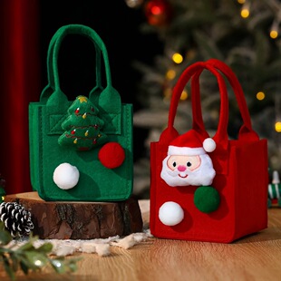 New Christmas apple bag portable felt bag Christmas Eve candy bag Christmas small gift bag felt bag wholesale