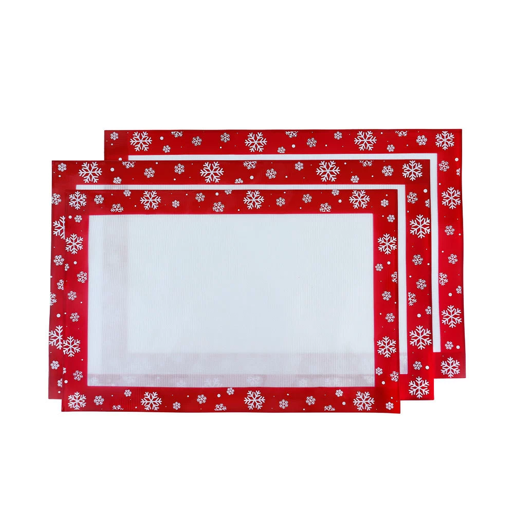 Рождественский силиконовый коврик для лепки с рисунком снежинок, 0.4 мм