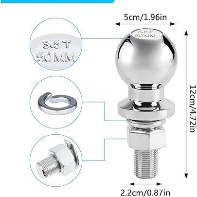 新款拖车球头拖车球50mm 3.5T亚马逊热销款拖车摩托艇越野车|undefined