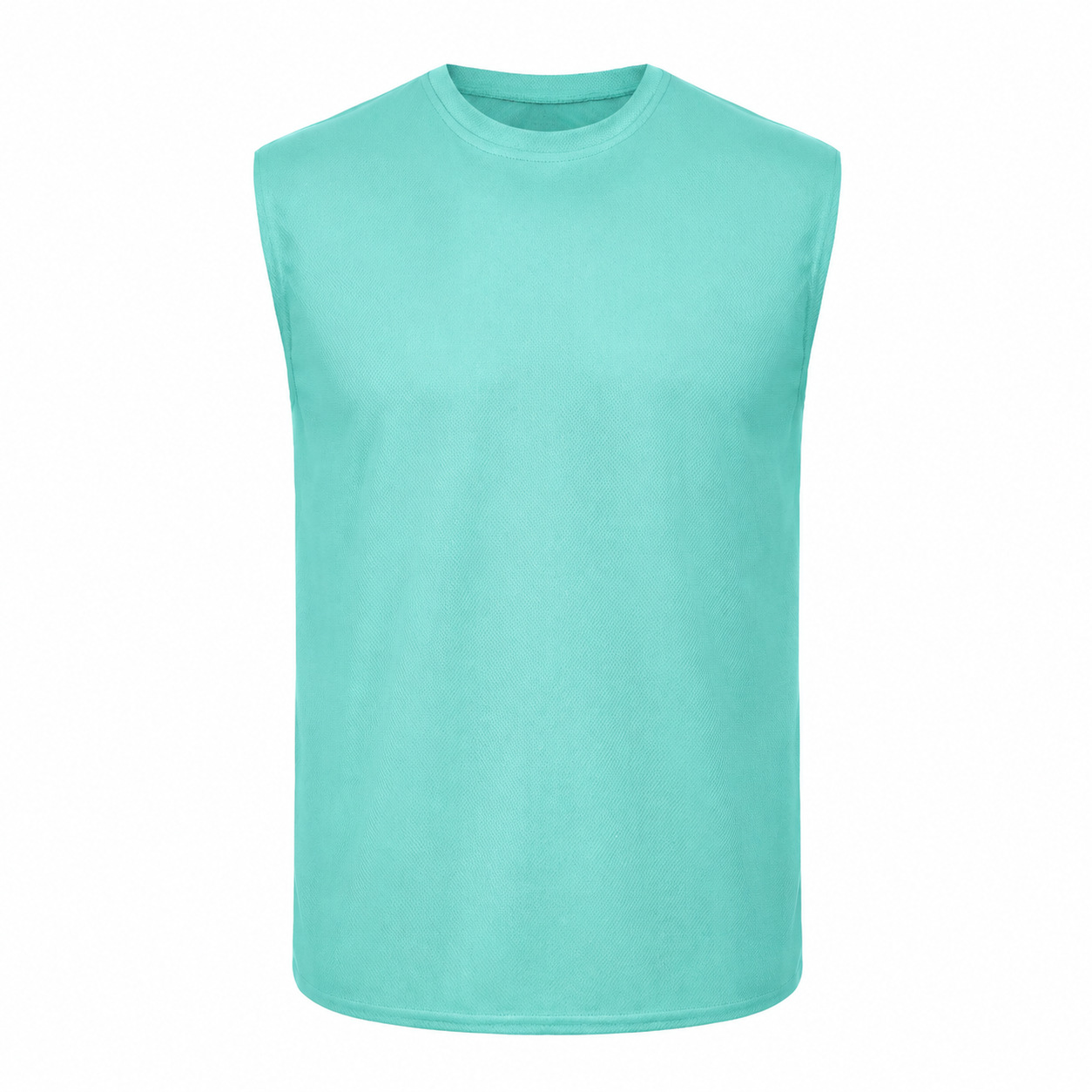 Fitness chaleco de malla entrenamiento europeo y americano de tamaño grande transpirable rápido seco camiseta de cuello redondo chaleco europeo y americano para hombres