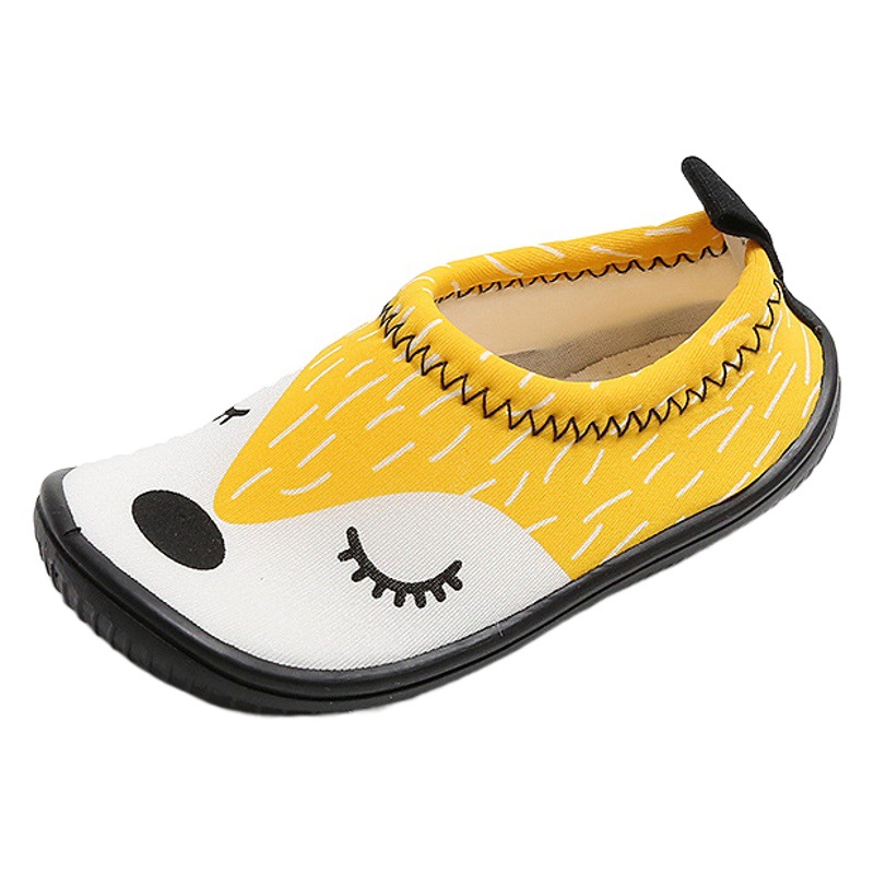 Japanese single children's elastic shoes for boys and girls cartoon toddler shoes indoor lazy shoes for children 1-4 years old