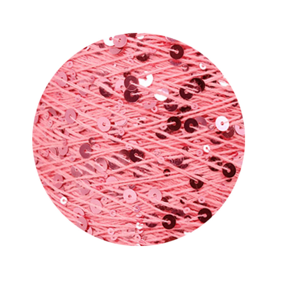 50g algodón lentejuelas hilo 3mm + 6mm peinado tamaño de lujo lentejuelas mano hilo tejer precio al por mayor