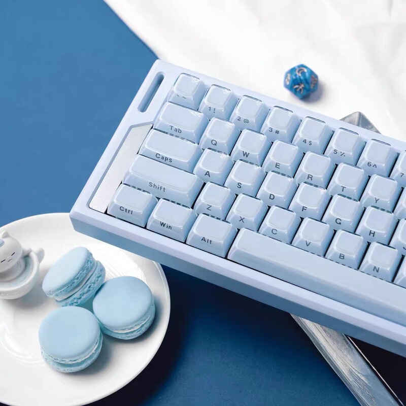 水晶果冻侧刻键帽136键小全键PC双色注塑冰晶wooting机械键盘通用|undefined