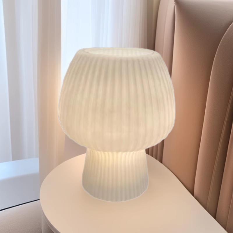 Vintage estilo coreano ins niña tulipán decoración lámpara de mesa atmósfera vidrio dormitorio linda lámpara de noche