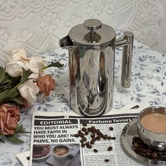 304 フレンチプレスポットフレンチハンドブリューコーヒーポットレストランカフェ二層ステンレス鋼多機能ハンドブリューコーヒーポット