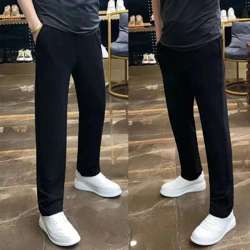 Autumn and Winter New Copper Ammonia Silk Casual Pants for Men, Korean Style Simple High-Elastic Straight Pants, Soft and Comfortable Wide-Leg Trousers Autumn and Winter New Copper Ammonia Silk Casual Pants for Men, Korean Style Simple High-Elastic Straight Pants, Soft and Comfortable Wide-Leg Trousers