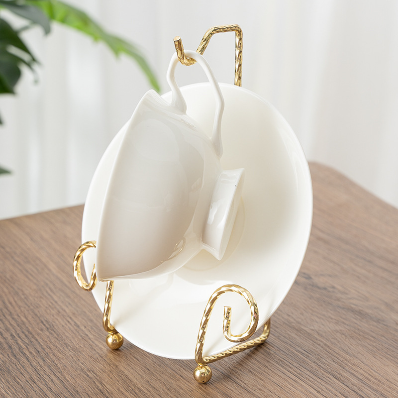 Ceramic Cup can be made company logo afternoon tea wholesale coffee cup pure white bone china British cup and saucer water set suit