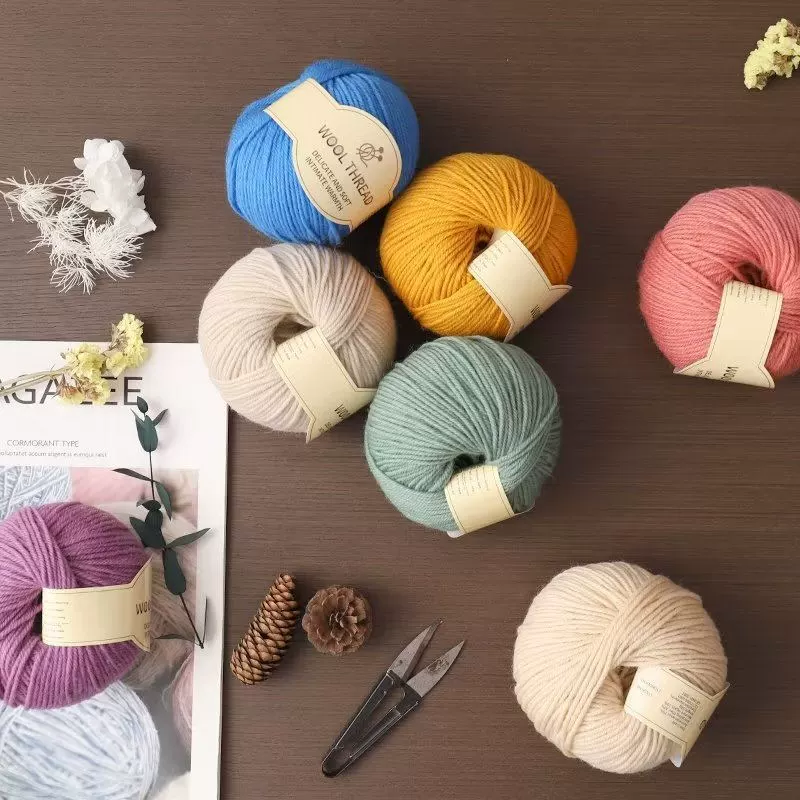 Кросс-бордер refined spinning импортированная австралийская шерсть шерсть 4 шерсти из 4 порций грубая рука не может позволить шарик из волокна смешанная шерсть оптовая продажа