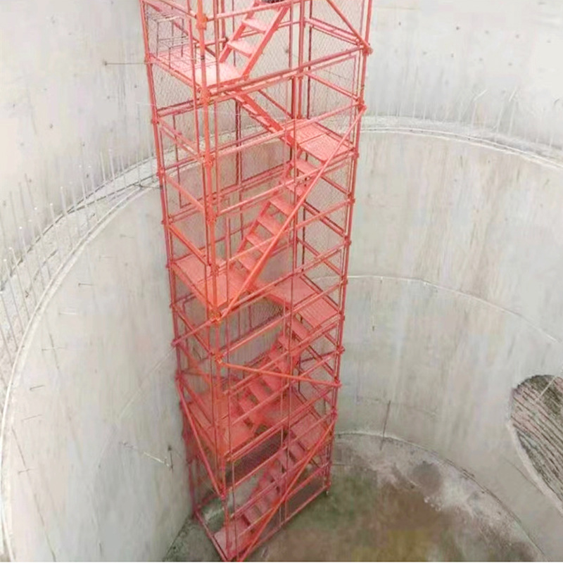 安全防护梯笼 路桥施工组合安全爬梯 装配式安全平台  可拆卸