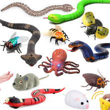 优选跨境外贸专供电商盒小包装遥控蛇感应仿真动物蛇模型逗猫玩具