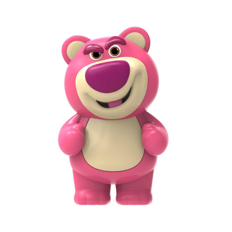 Disney genuino autorizado juguete de descompresión fresa oso pellizco música de dibujos animados juguete para niños regalo artefacto de descompresión