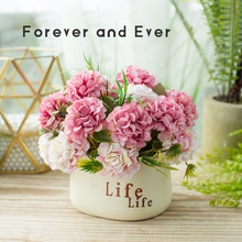 人造仿真花陶瓷客厅桌面家居装饰品摆件半手工假花北欧风格电视柜