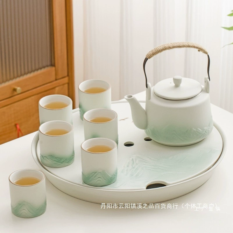  盛邦荣 Ceramic teapot, tea cup, modern and minimalistic tea set, Chinese style, new collection