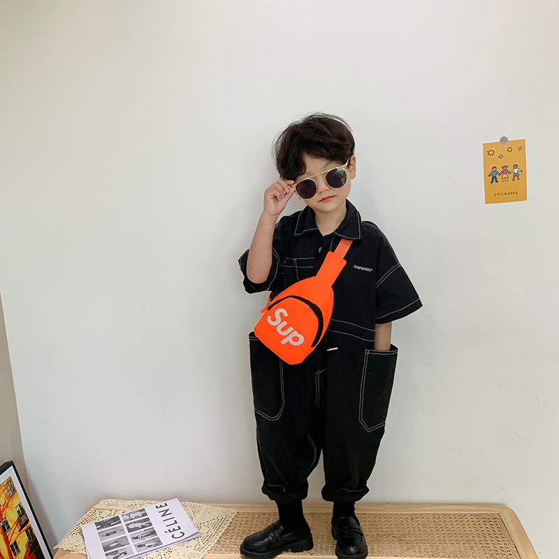 Bolsa deportiva casual coreana para niños y niñas, letras extranjeras, mini mochila para bebés, nuevos accesorios para niños, bolsas de moda