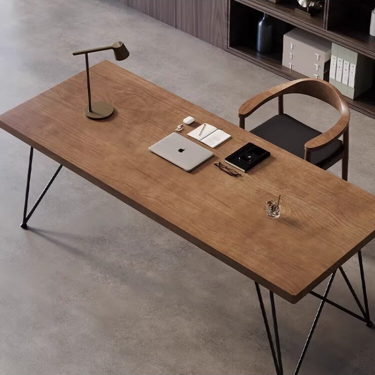 Solid Wood Desktop Computer Desk, Simple Office Desk, Large Board Desk, Modern Desk, Work Desk, Student Study Desk