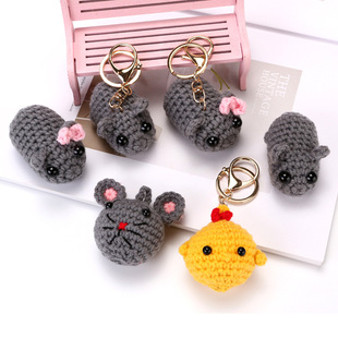 in stock Meme Sad Hamster Plush Sad Music Hamster Keychain Pendant Ornaments Handmade Doll