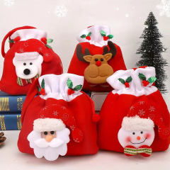 クリスマスギフトバッグ サンタクロース 雪だるま リンゴ収納袋 クリスマスイブ キャンディギフトバッグ クリスマス サンタクロース