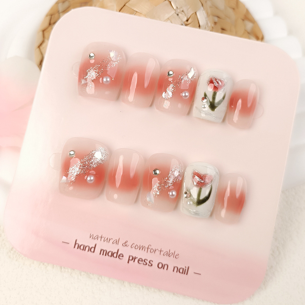 Xiaohongshu Douyin parche de arte de uñas caliente fototerapia para usar uñas de diez piezas