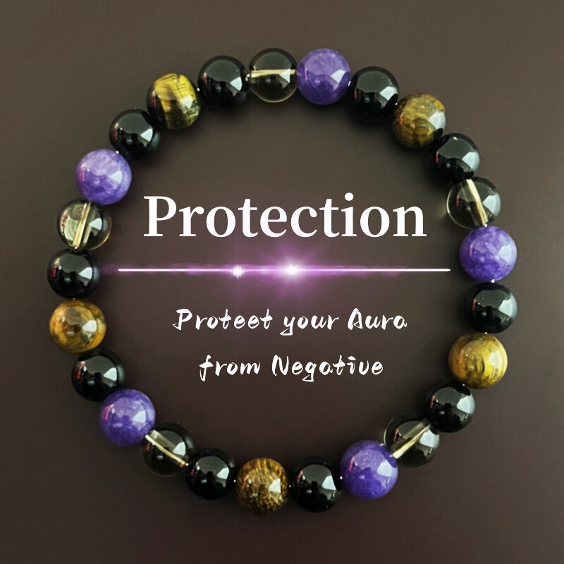 TK cross-border explosive bracelet tiger eye stone tea crystal amethyst obsidian fashion bracelet in stock wholesale