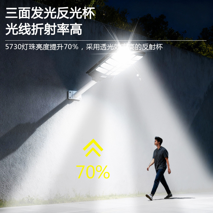 跨境爆款太阳能户外灯路灯家用庭院灯农村防水led人体感应照明|undefined