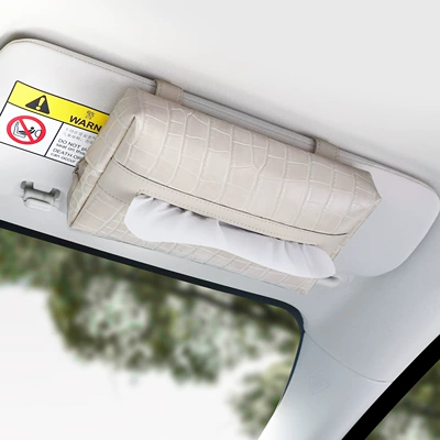 Box, Seat Back Tissue Storage | Car tissue box/set - sunshade-clip-apricot-color