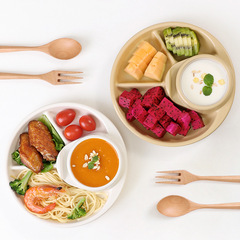 INOMATA Japan imported grid plate plastic barbecue plate picnic plate student children's meal plate baby meal plate