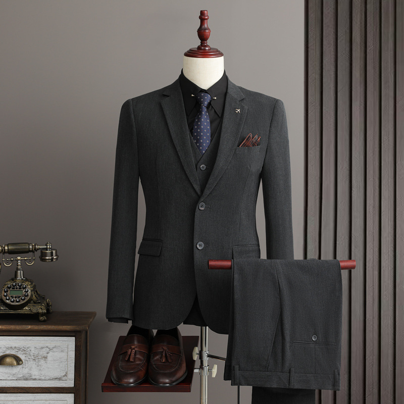 Two-grain Single-breasted Suit suit Slim-fit Casual Business plus size Workers' Suit Men's Dress SJT9889-P245 Two-grain Single-breasted Suit suit Slim-fit Casual Business plus size Workers' Suit Men's Dress SJT9889-P245