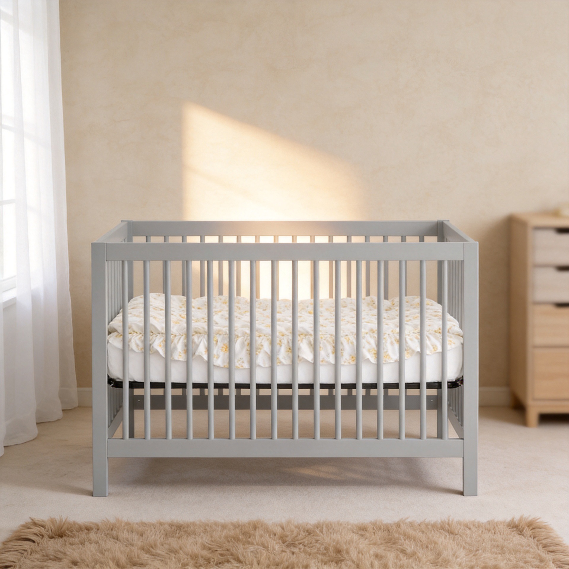 Wholesale simple solid wood baby crib, splicing bed, multifunctional baby bedside bed, newborn bed, children's bed, cross-border