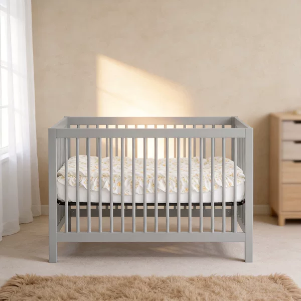 Wholesale simple solid wood baby crib, splicing bed, multifunctional baby bedside bed, newborn bed, children's bed, cross-border