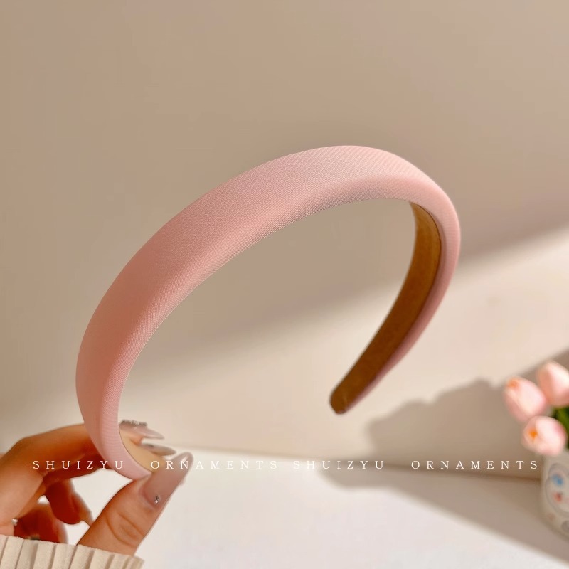 Diadema rosa para niñas 2025, nuevo accesorio para el cabello, diadema ancha para lavarse la cara, diadema de corona alta, accesorio para el cabello de celebridad de internet.