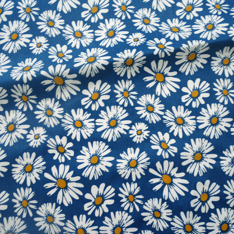 2022 nueva tendencia floral tela de algodón impresa por el patio para camisas de flor