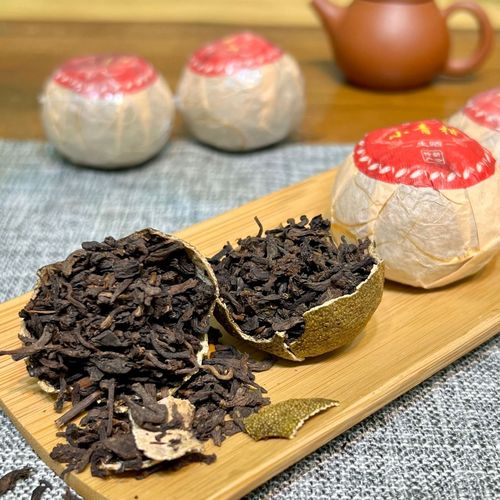 Wholesale Xinhui small green tangerine sun-dried imperial Pu-erh tea loose fruit fragrance small green tangerine Pu-erh ripe tea leaves can be shipped