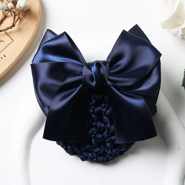 Professional hair hair net pocket headdress bow hair accessories nurse hairpin bank stewardess hotel mobile work card