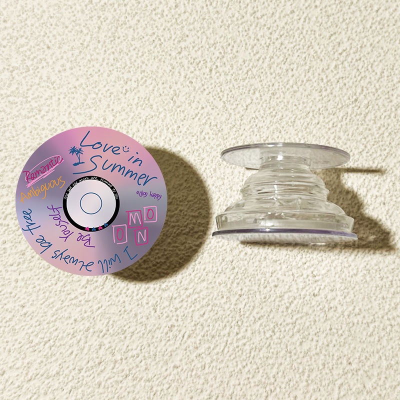 Ins disco de música redondo creativo para el soporte de airbag de teléfono móvil pegado 360 rotación retráctil perezoso perseguir el drama de escritorio