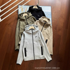 24秋の新型の小さいフックの純綿のファスナーのシャツの服のN男女の同項のレジャーのスポーツの帽子のゆったりしているジャケットのコート