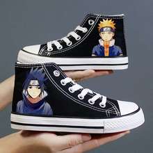卡通帆布鞋儿童高帮手绘男女板鞋中大童春秋透气软底百搭休闲鞋子