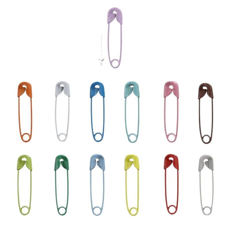 120 piezas de caja plana portátil multicolor tamaño pequeño pasador de seguridad 19mm de largo para decoración doméstica fijación de pasador pequeño