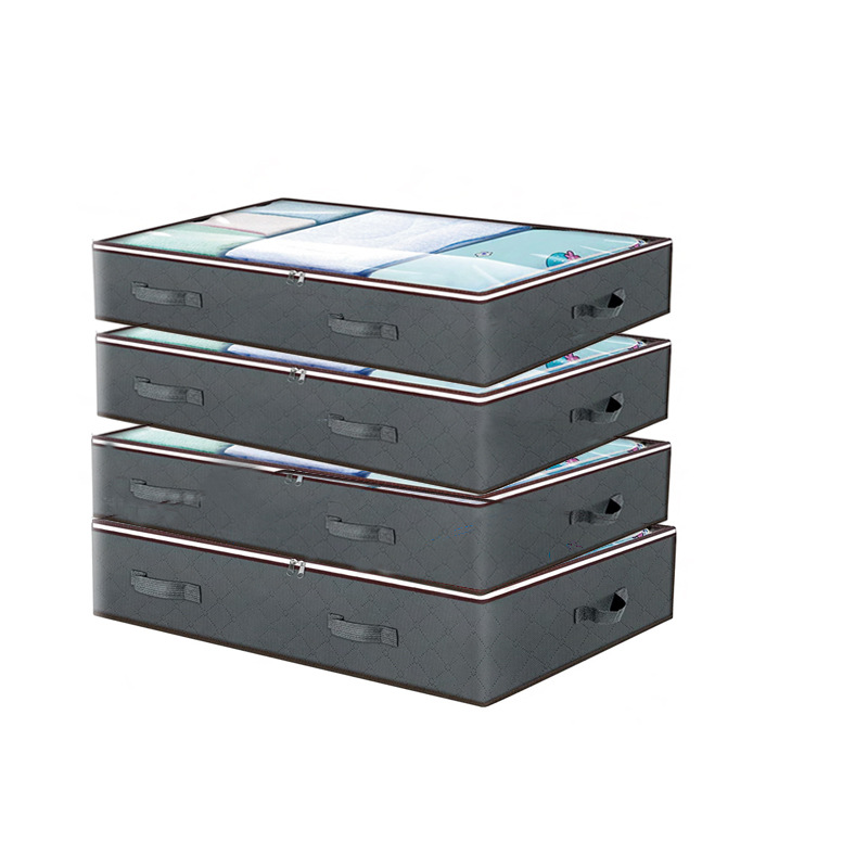 Almacenamiento de ropa de algodón bolsa de edredón cama inferior tela no tejida bolsa de organización Hogar ropa de tela edredón cubierta de polvo caja de almacenamiento