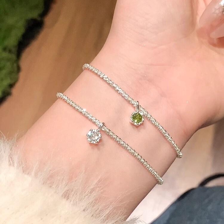 Sparkling Star anklet 2025 new fashion light luxury all-match niche exquisite high-end zircon bracelet