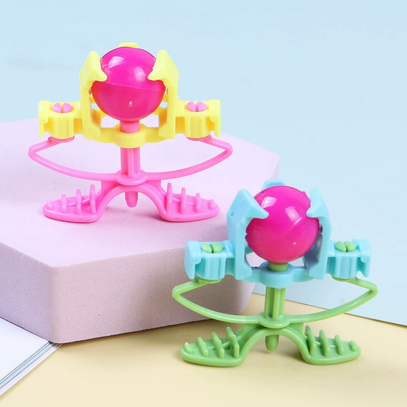 Candy -colored small ball toys Children cartoon solid color plastic ejection small ball ejection machine game party
