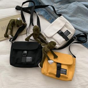 Ins Japanese Style Harajuku Workwear Casual Cross-Body Bag Simple Hong Kong Style Student Korean Style Canvas Messenger Bag Single Shoulder Changli