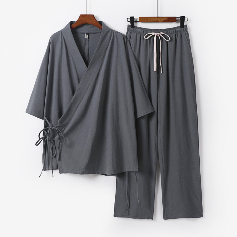 Chinese-Style Cotton and Linen Layman's Clothing, Zen Clothing, Tea Clothing Suit, Chinese-Style Retro Men's Clothing, Buddhist-Style Ancient Style Meditation Tang Suit and Han Dynasty Chinese-Style Cotton and Linen Layman's Clothing, Zen Clothing, Tea Clothing Suit, Chinese-Style Retro Men's Clothing, Buddhist-Style Ancient Style Meditation Tang Suit and Han Dynasty