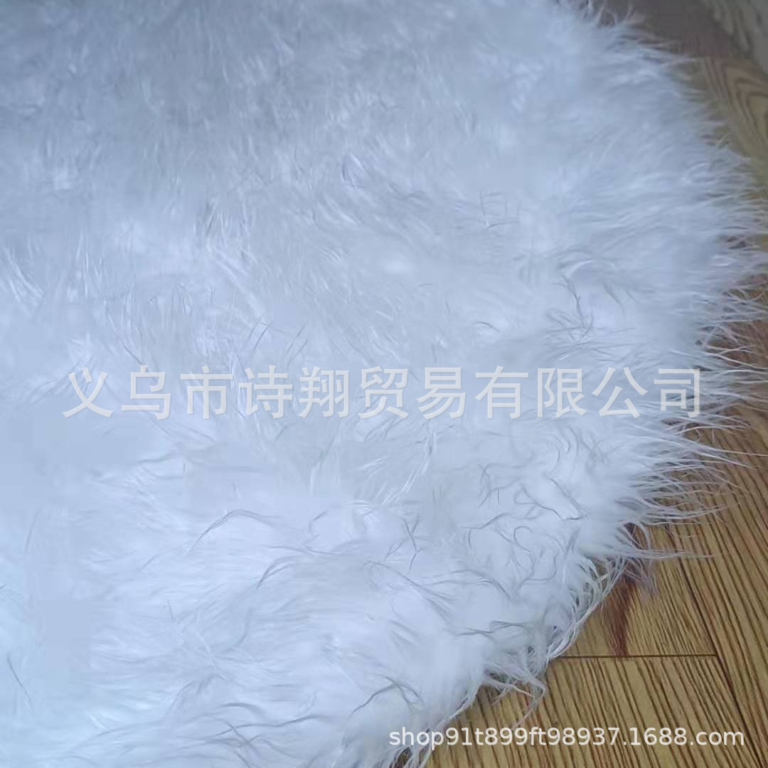 Falda para árbol de Navidad transfronteriza, falda para árbol de lentejuelas con copos de nieve nacarados, falda para árbol bordada de felpa blanca, decoración para árbol de Navidad