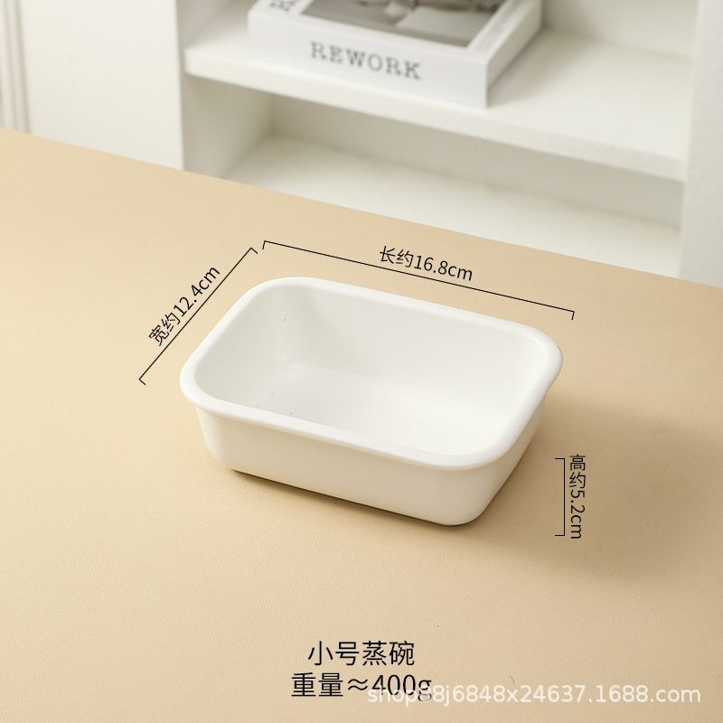 ドロップシッピング家庭用セラミック蒸しボウル正方形ボウル電気蒸し器特別な蒸し野菜蒸し卵ボウルスナックスナックボウルスナックボウル|undefined