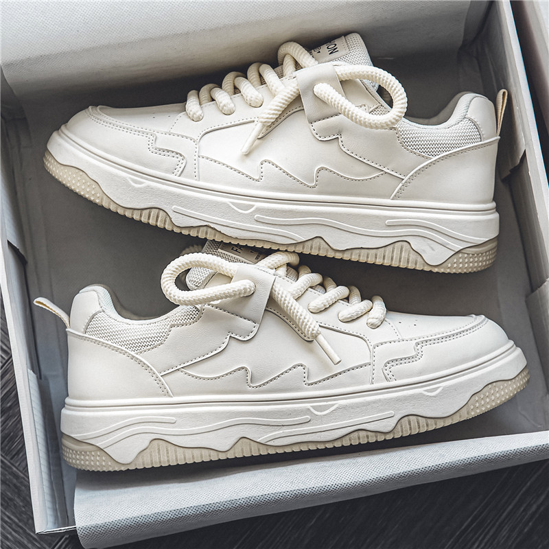 Zapatos de hombre otoño 2025 nuevos deportes casuales tendencia de estudiantes coreanos con suela gruesa aumentada popular explosión zapatos de skate para hombres