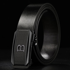 新款男士真皮腰帶內穿自動扣商務休閒褲腰帶經典百搭輕奢皮帶男