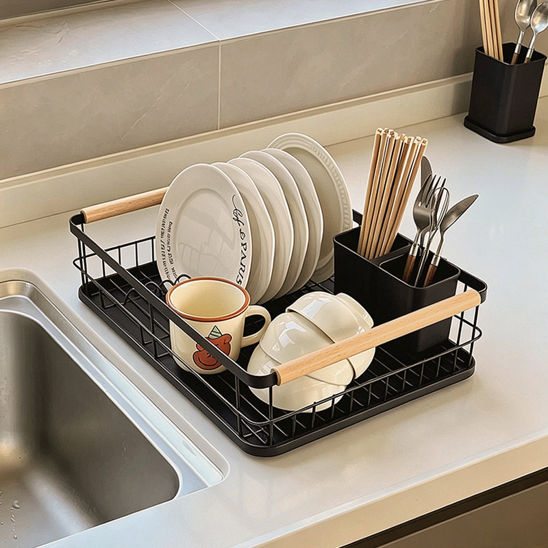 Escurridor de Platos para Cocina de Hierro, Multifuncional, para Encimera
